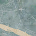 Pasco Washington Map Print in Afternoon Style Zoomed In Close Up Showing Details