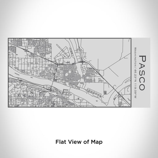 Rendered View of Pasco Washington Map Engraving on 17oz Stainless Steel Insulated Cola Bottle