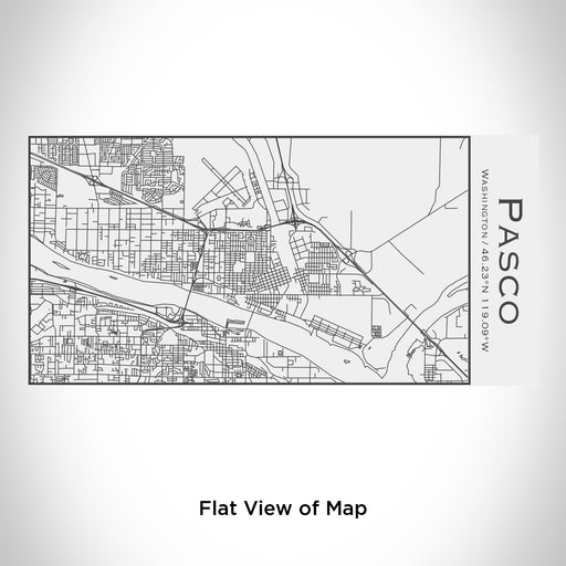Rendered View of Pasco Washington Map Engraving on 17oz Stainless Steel Insulated Cola Bottle in White