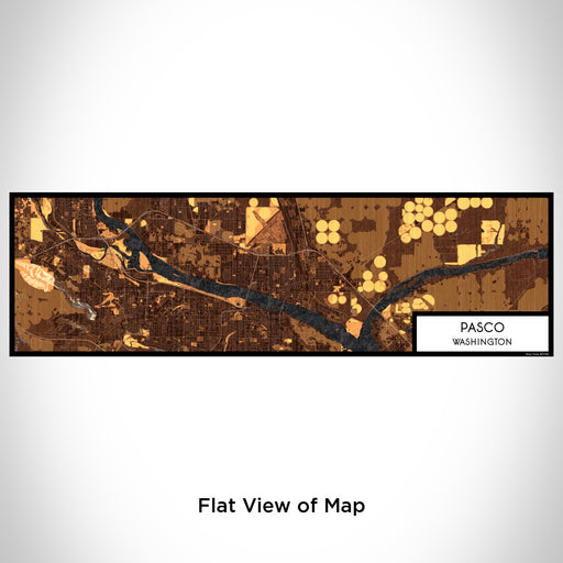Flat View of Map Custom Pasco Washington Map Enamel Mug in Ember