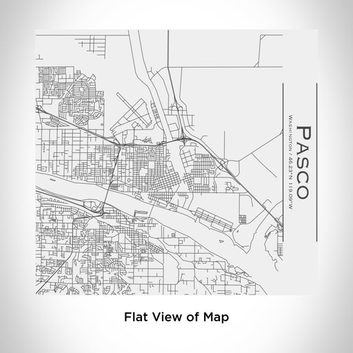 Rendered View of Pasco Washington Map Engraving on 17oz Stainless Steel Insulated Tumbler in White