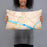 Person holding 20x12 Custom Pasco Washington Map Throw Pillow in Watercolor