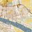 Pasco Washington Map Print in Woodblock Style Zoomed In Close Up Showing Details