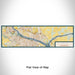 Flat View of Map Custom Pasco Washington Map Enamel Mug in Woodblock
