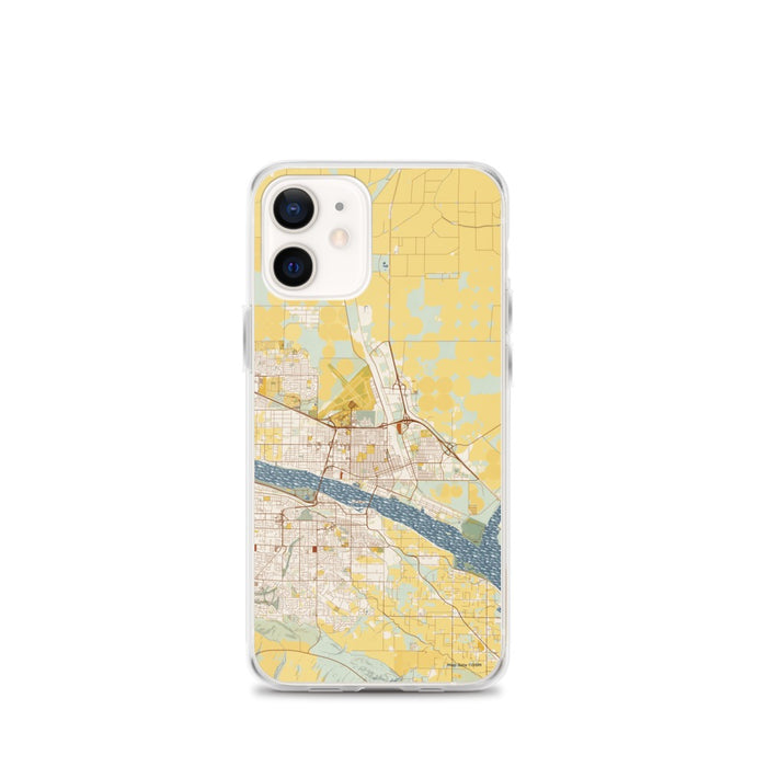 Custom Pasco Washington Map iPhone 12 mini Phone Case in Woodblock