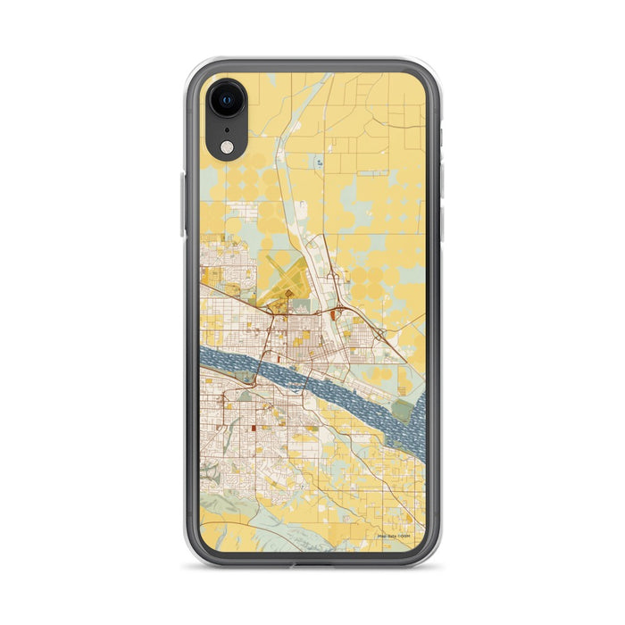 Custom Pasco Washington Map Phone Case in Woodblock