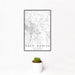 12x18 Paso Robles California Map Print Portrait Orientation in Classic Style With Small Cactus Plant in White Planter