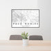 24x36 Paso Robles California Map Print Lanscape Orientation in Classic Style Behind 2 Chairs Table and Potted Plant