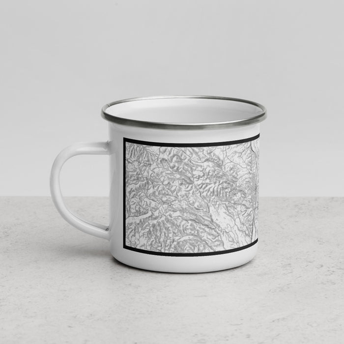 Left View Custom Paso Robles California Map Enamel Mug in Classic