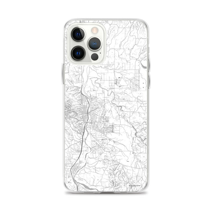 Custom iPhone 12 Pro Max Paso Robles California Map Phone Case in Classic