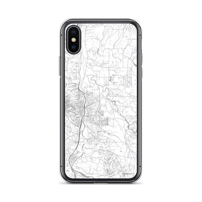 Custom iPhone X/XS Paso Robles California Map Phone Case in Classic