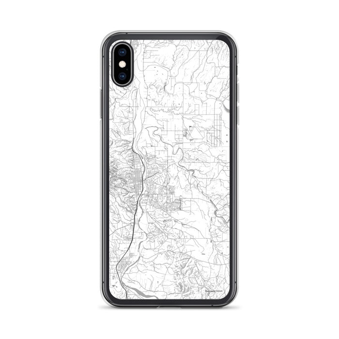 Custom iPhone XS Max Paso Robles California Map Phone Case in Classic
