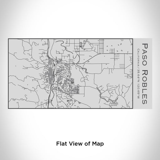 Rendered View of Paso Robles California Map Engraving on 17oz Stainless Steel Insulated Cola Bottle