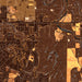 Paso Robles California Map Print in Ember Style Zoomed In Close Up Showing Details
