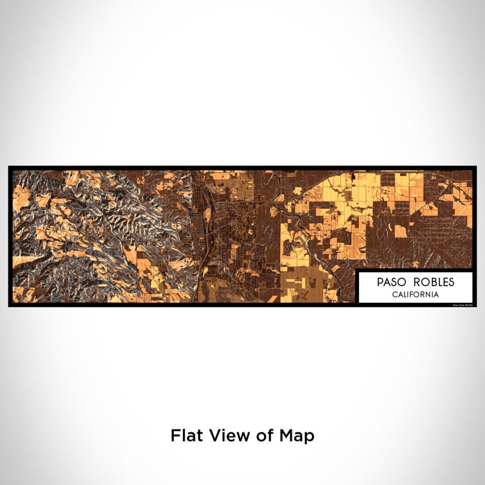 Flat View of Map Custom Paso Robles California Map Enamel Mug in Ember