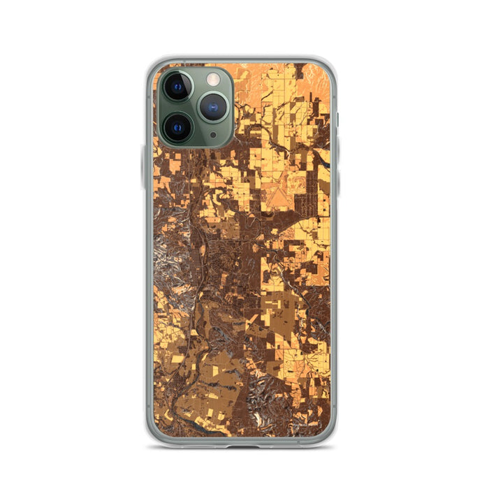Custom iPhone 11 Pro Paso Robles California Map Phone Case in Ember