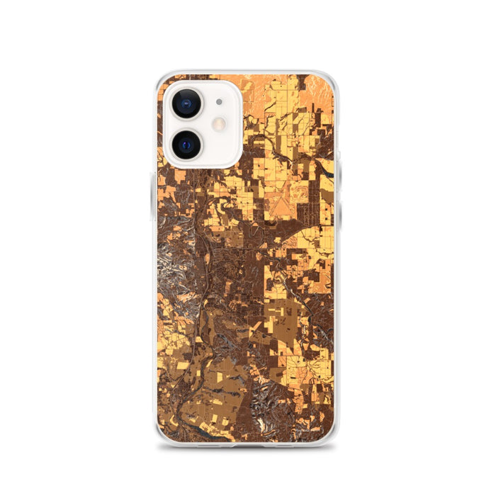 Custom iPhone 12 Paso Robles California Map Phone Case in Ember