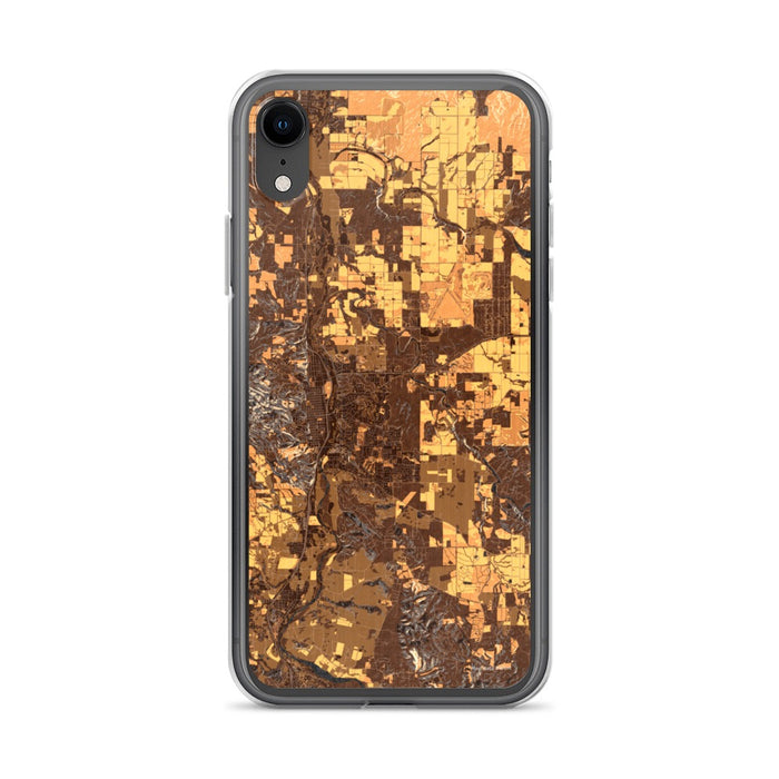 Custom iPhone XR Paso Robles California Map Phone Case in Ember