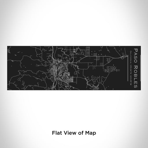 Rendered View of Paso Robles California Map Engraving on 10oz Stainless Steel Insulated Cup with Sliding Lid in Black