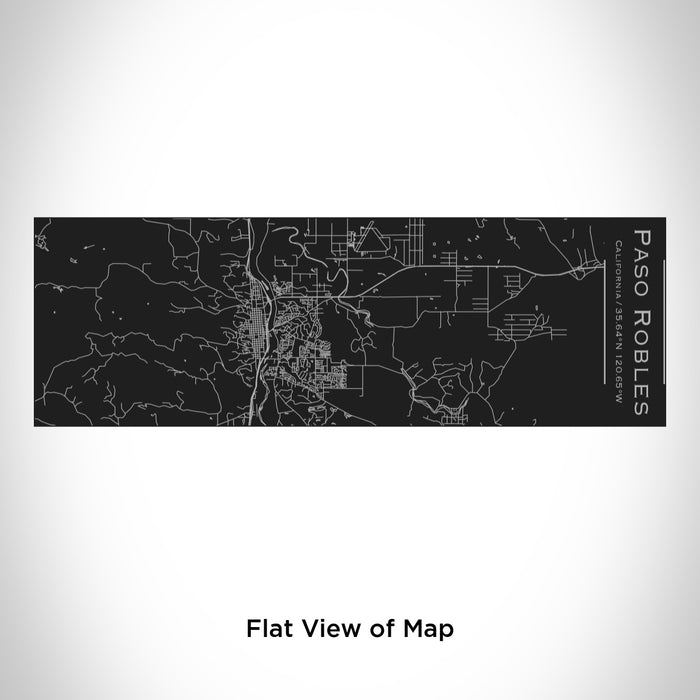 Rendered View of Paso Robles California Map Engraving on 10oz Stainless Steel Insulated Cup with Sliding Lid in Black