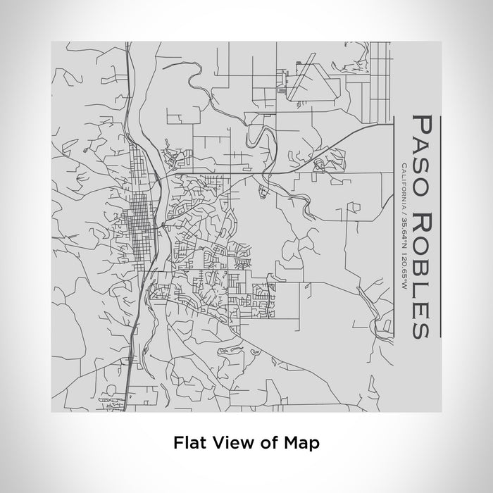Rendered View of Paso Robles California Map Engraving on 17oz Stainless Steel Insulated Tumbler