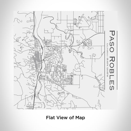 Rendered View of Paso Robles California Map Engraving on 17oz Stainless Steel Insulated Tumbler in White