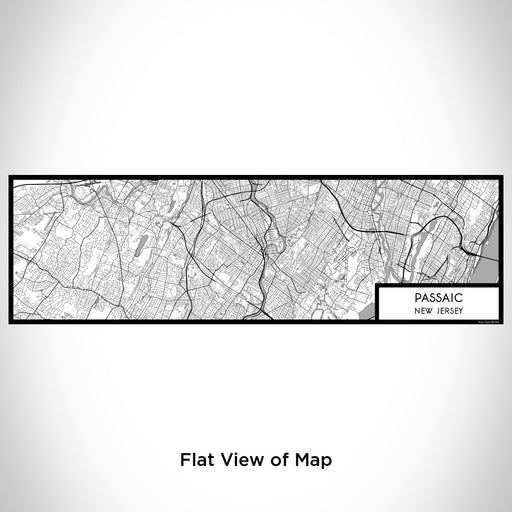 Flat View of Map Custom Passaic New Jersey Map Enamel Mug in Classic