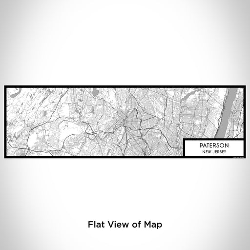 Flat View of Map Custom Paterson New Jersey Map Enamel Mug in Classic