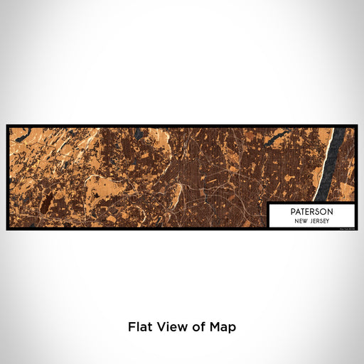 Flat View of Map Custom Paterson New Jersey Map Enamel Mug in Ember