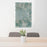 24x36 Patterson California Map Print Portrait Orientation in Afternoon Style Behind 2 Chairs Table and Potted Plant