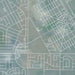 Patterson California Map Print in Afternoon Style Zoomed In Close Up Showing Details