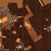 Patterson California Map Print in Ember Style Zoomed In Close Up Showing Details