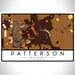 Patterson California Map Print Landscape Orientation in Ember Style With Shaded Background