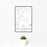 12x18 Patterson New York Map Print Portrait Orientation in Classic Style With Small Cactus Plant in White Planter
