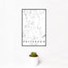 12x18 Patterson New York Map Print Portrait Orientation in Classic Style With Small Cactus Plant in White Planter