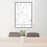 24x36 Patterson New York Map Print Portrait Orientation in Classic Style Behind 2 Chairs Table and Potted Plant