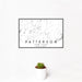 12x18 Patterson New York Map Print Landscape Orientation in Classic Style With Small Cactus Plant in White Planter