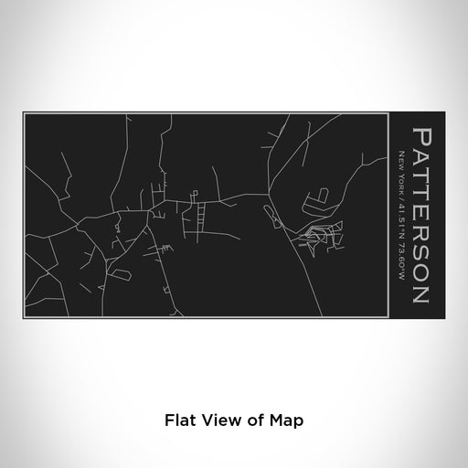 Rendered View of Patterson New York Map Engraving on 17oz Stainless Steel Insulated Cola Bottle in Black
