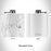 Rendered View of Patterson New York Map Engraving on 6oz Stainless Steel Flask in White