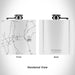 Rendered View of Patterson New York Map Engraving on 6oz Stainless Steel Flask in White