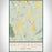 Patterson New York Map Print Portrait Orientation in Woodblock Style With Shaded Background