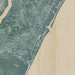 Pawleys Island South Carolina Map Print in Afternoon Style Zoomed In Close Up Showing Details