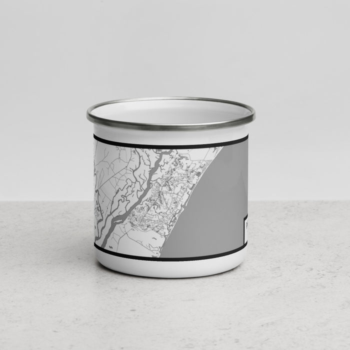 Front View Custom Pawleys Island South Carolina Map Enamel Mug in Classic