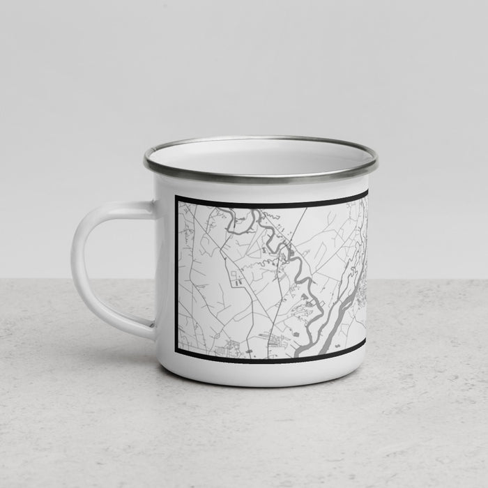 Left View Custom Pawleys Island South Carolina Map Enamel Mug in Classic
