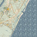 Pawleys Island South Carolina Map Print in Woodblock Style Zoomed In Close Up Showing Details