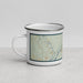 Left View Custom Pawleys Island South Carolina Map Enamel Mug in Woodblock