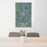 24x36 Pawnee City Nebraska Map Print Portrait Orientation in Afternoon Style Behind 2 Chairs Table and Potted Plant