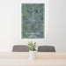 24x36 Pawnee City Nebraska Map Print Portrait Orientation in Afternoon Style Behind 2 Chairs Table and Potted Plant