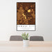 24x36 Pawnee City Nebraska Map Print Portrait Orientation in Ember Style Behind 2 Chairs Table and Potted Plant