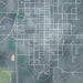 Pawnee City Nebraska Map Print in Afternoon Style Zoomed In Close Up Showing Details
